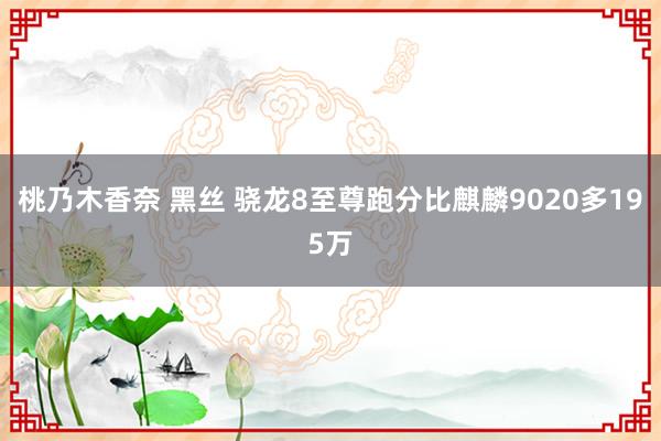 桃乃木香奈 黑丝 骁龙8至尊跑分比麒麟9020多195万