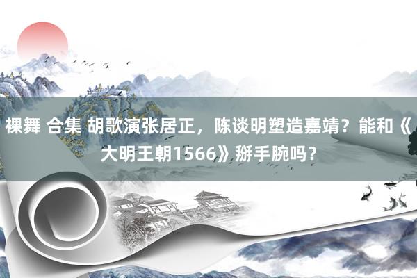 裸舞 合集 胡歌演张居正，陈谈明塑造嘉靖？能和《大明王朝1566》掰手腕吗？